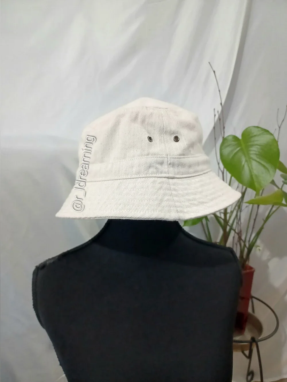 NWT Banana Republic Denim Bucket Hat Size M/L In Ecru